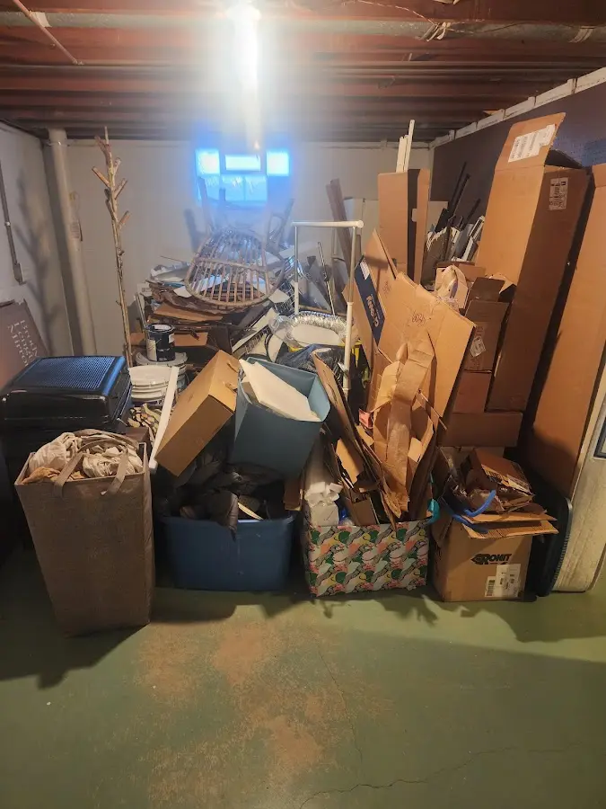 Roll-off dumpster container at job site for 20 Yard Dumpster Rental in Princeton